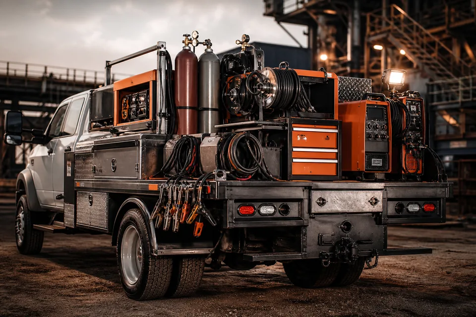 Mobile welding service truck