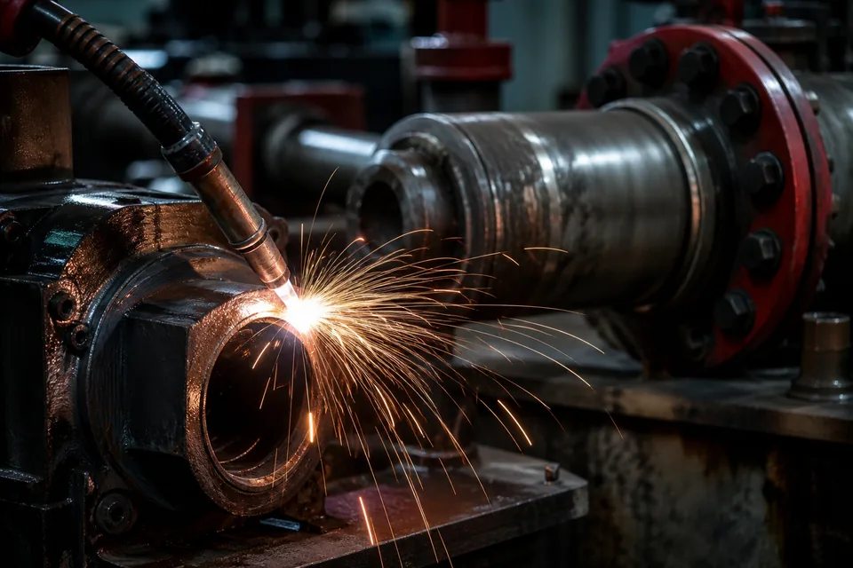 Industrial equipment repair welding